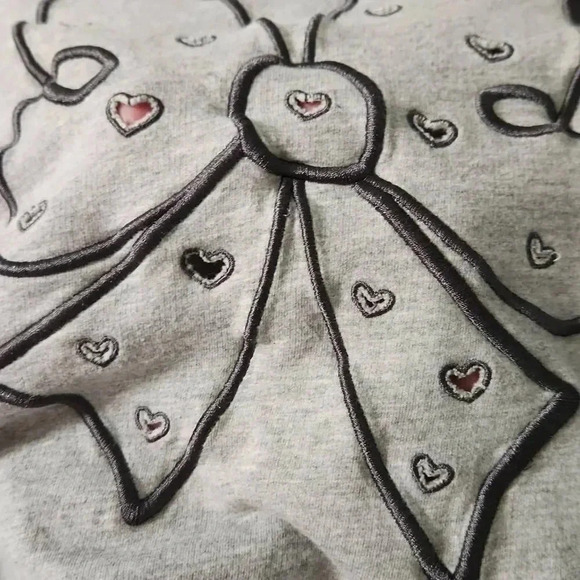 Disney Parks Minnie Mouse Embroidered Eyelet Layered Lightweight Sweatshirt - Picture 2 of 8